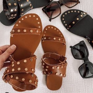 Vici Chiara studded leather faux sandal